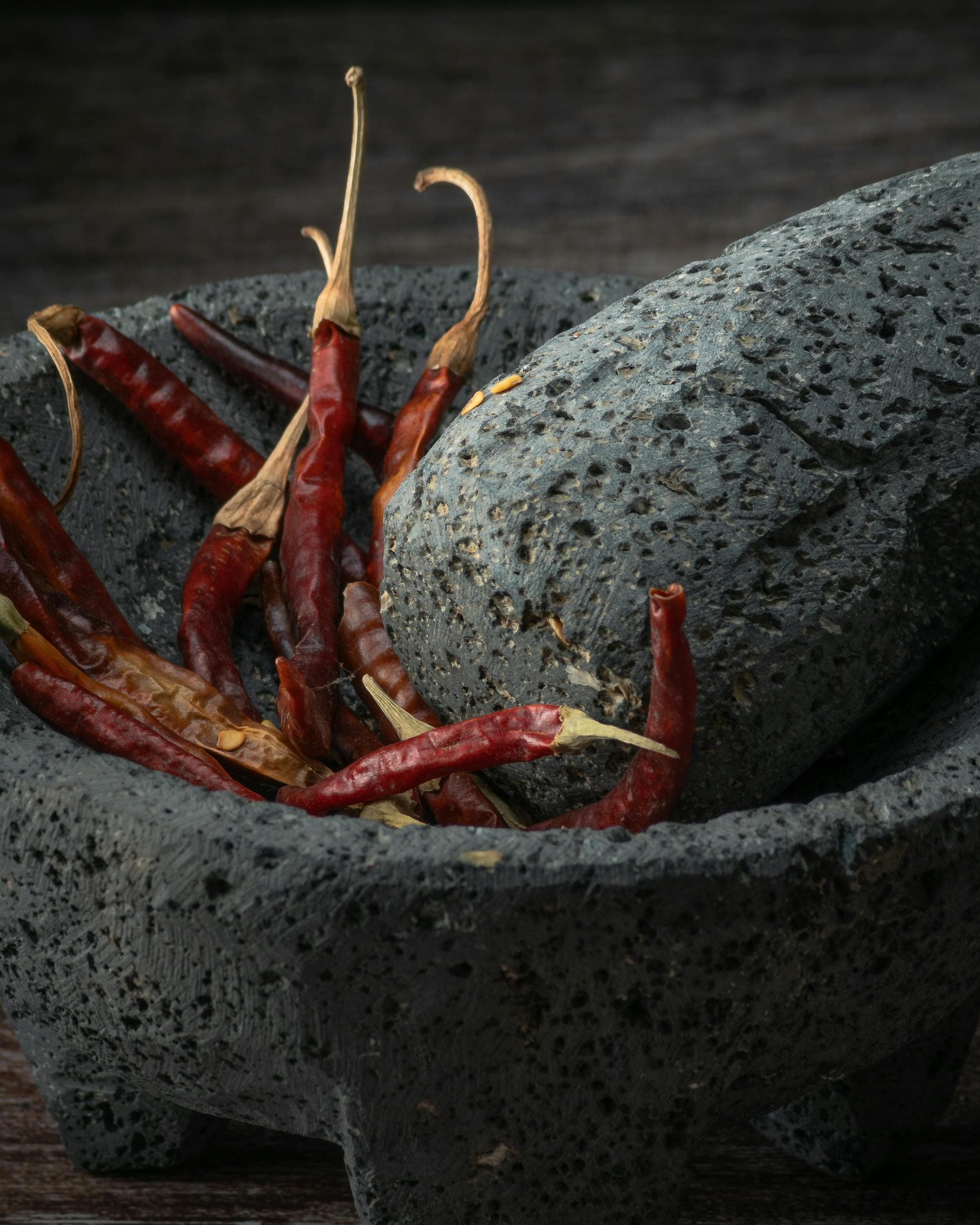 Mortar and pestle for crushing spices