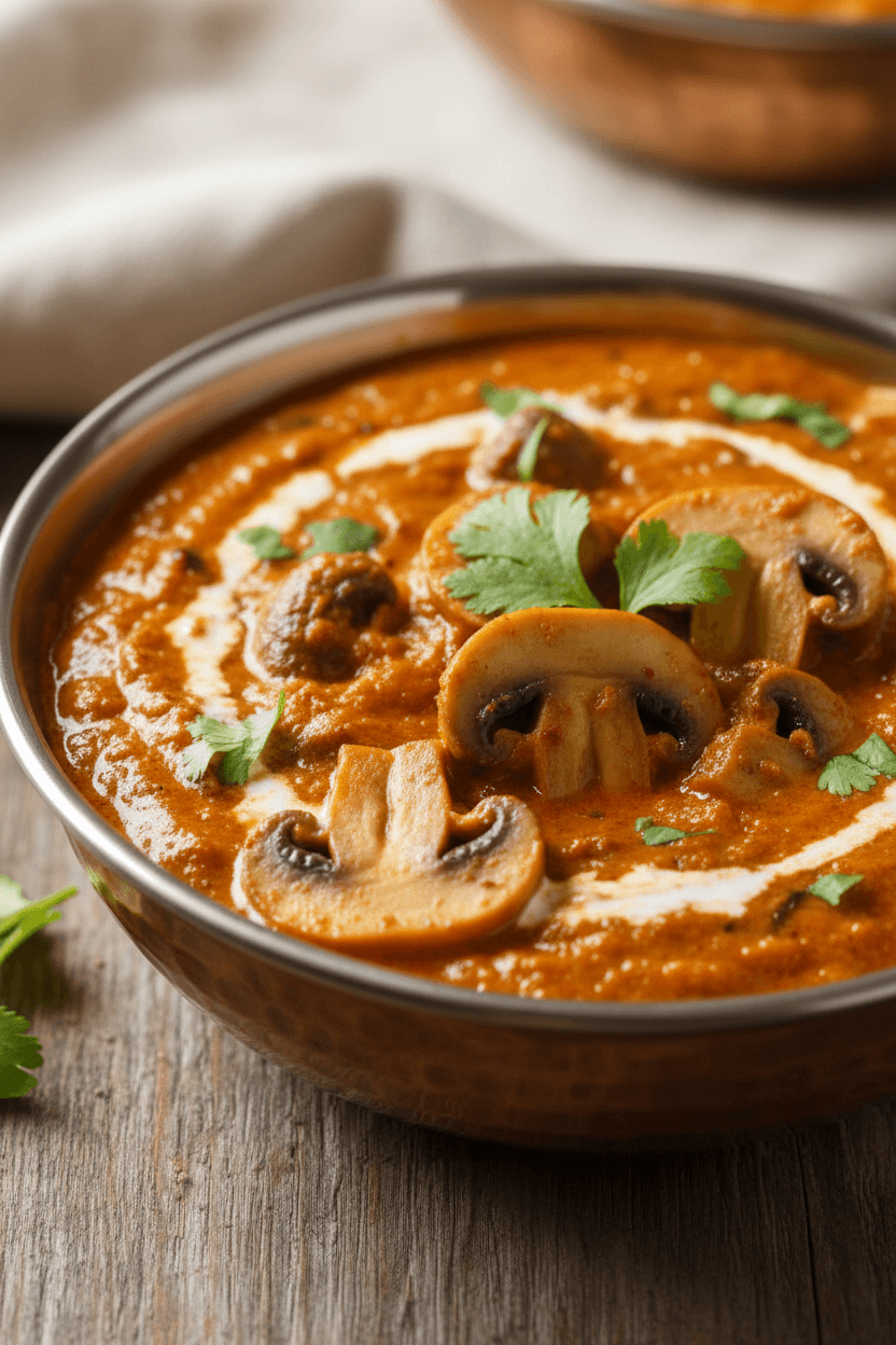 Mushroom Masala (Punjabi Mushroom Curry)