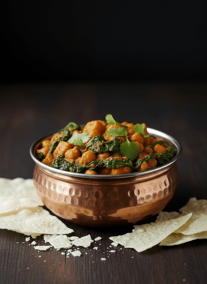 Sweet Potato, Chickpea & Spinach Curry