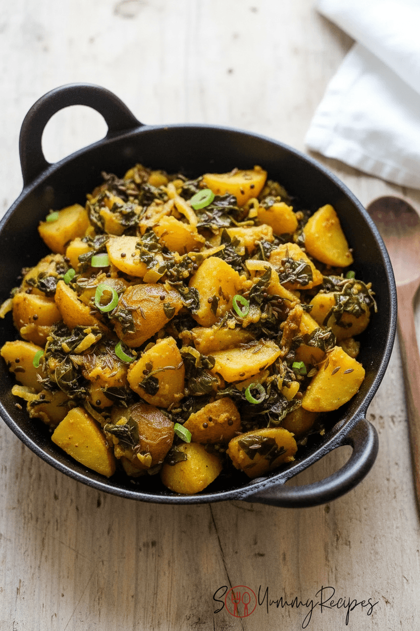 Aloo Methi (Potato and Fenugreek Leaves Curry)