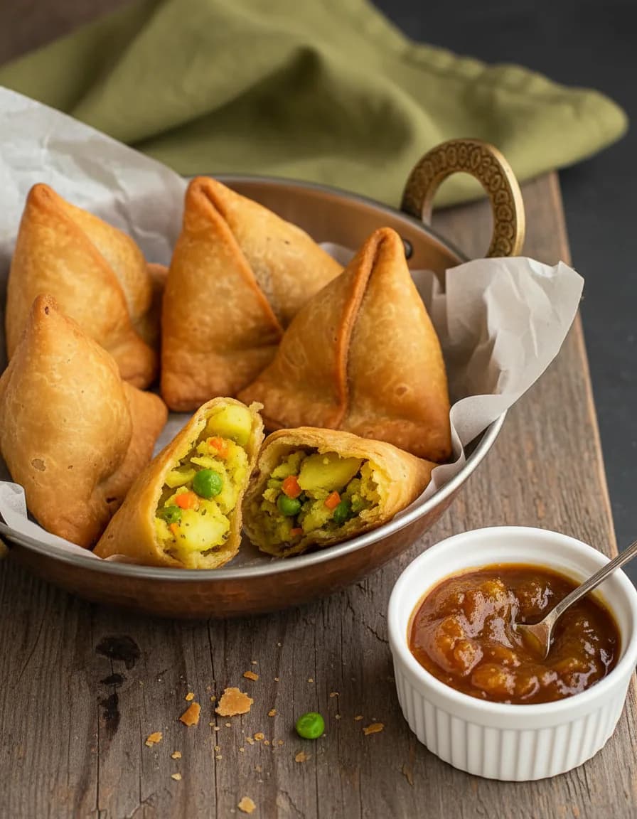 Crispy Potato and Pea Samosas