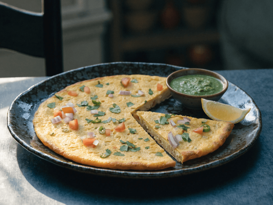 Vegan Chickpea Masala Omelette