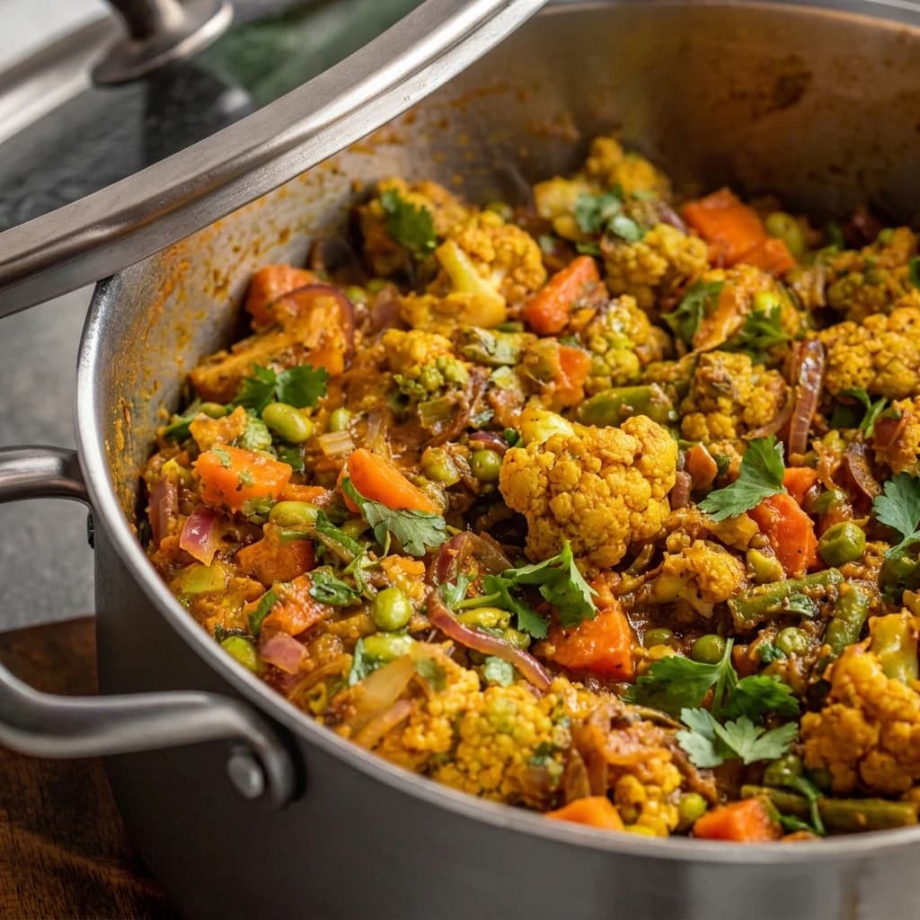 Vegetable Bhuna (North Indian Vegetable Curry)