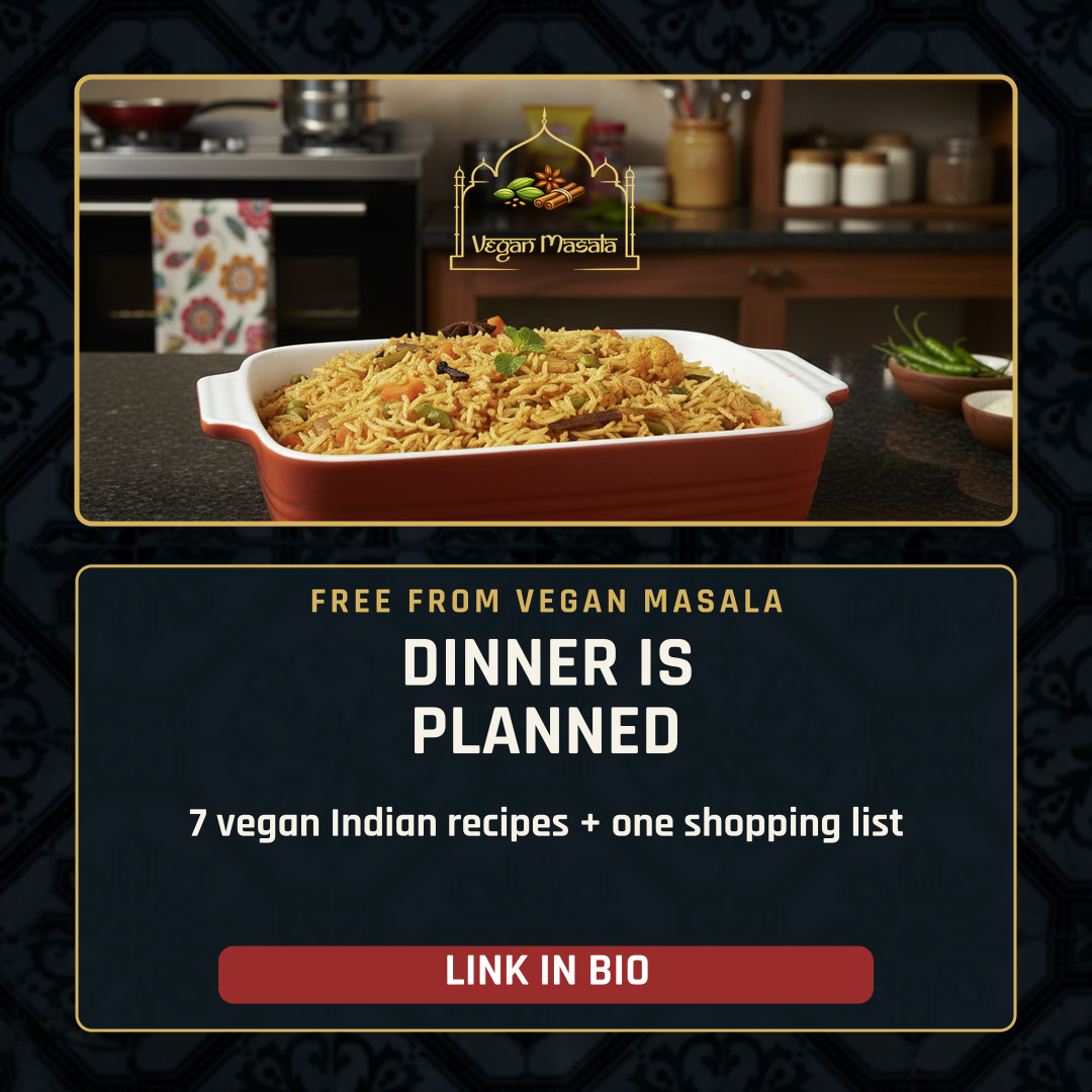 A colourful selection of dishes from the Vegan Masala seven-day dinner plan